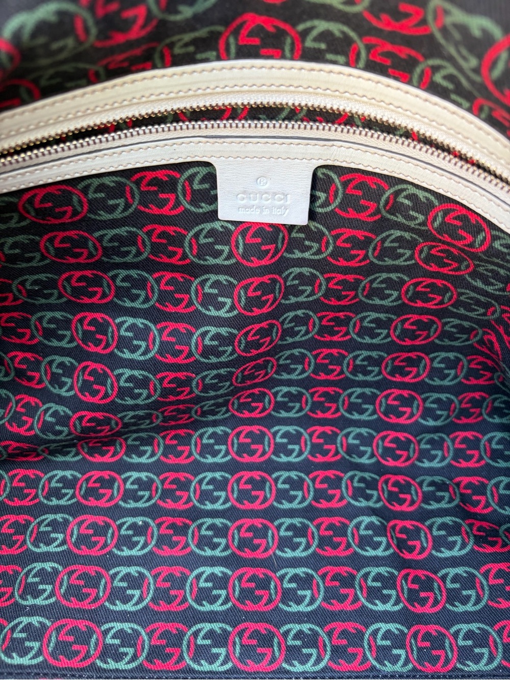 Gucci White Leather Britt Large Boston GG Shoulder Bag+Dust Bag - Picture 15 of 17